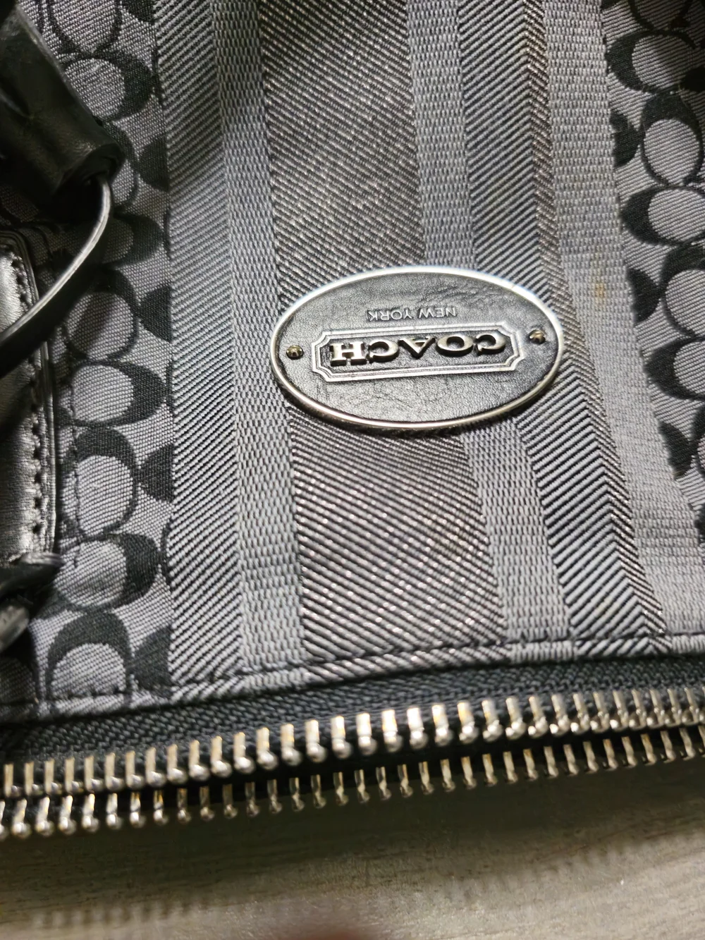 Coach Signature Legacy Stripe Molly Satchel with Tassel - Picture 14 of 14